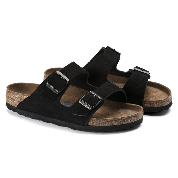Birkenstock Arizona Soft Footbed Suede Leather- Black