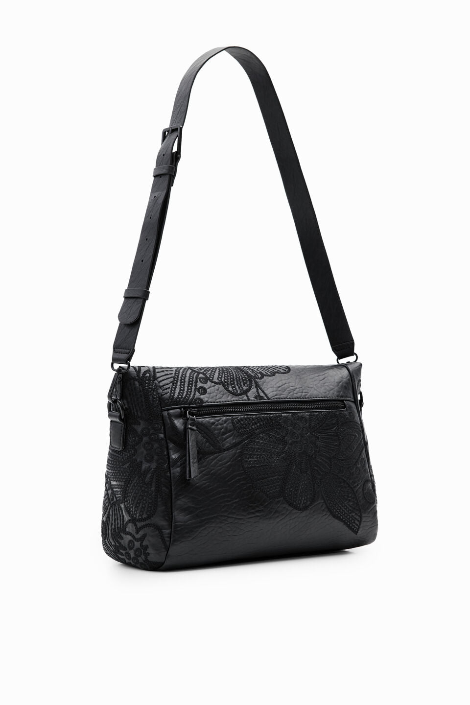 Desigual M embroidered floral bag Balck