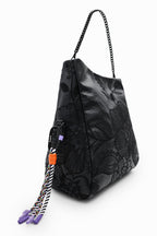 Desigual M embroidered floral bag Balck