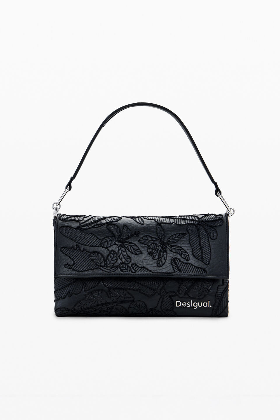 Desigual Medium embroidered crossbody bag - Black