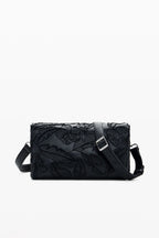 Desigual Medium embroidered crossbody bag - Black