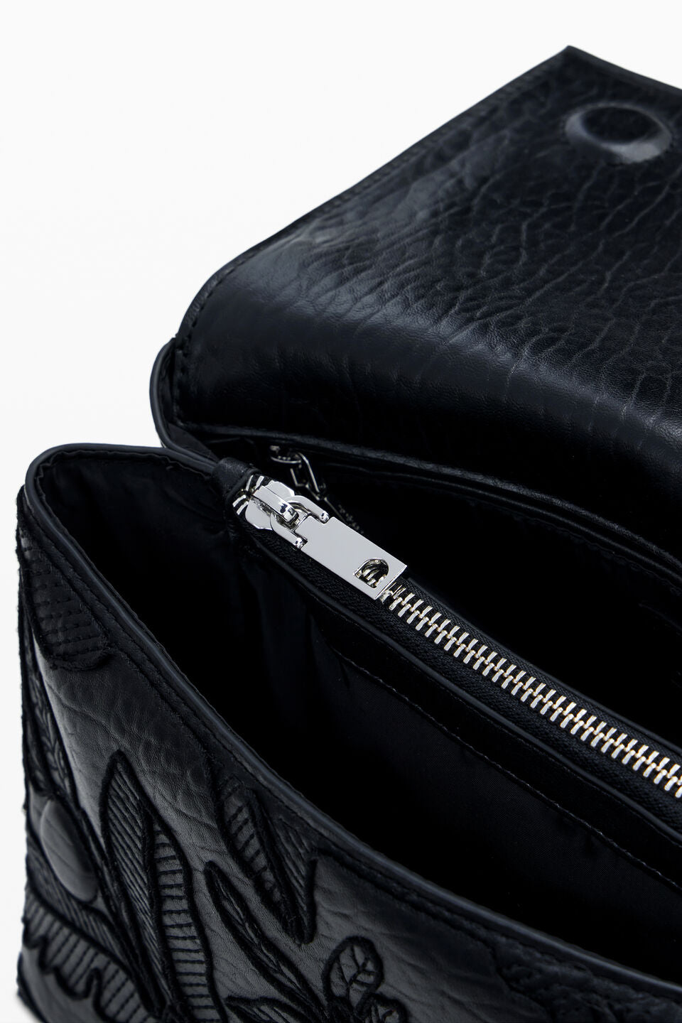 Desigual Medium embroidered crossbody bag - Black