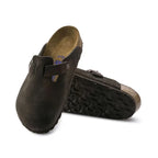 Birkenstock Boston Soft Footbed Suede Leather - Mocha