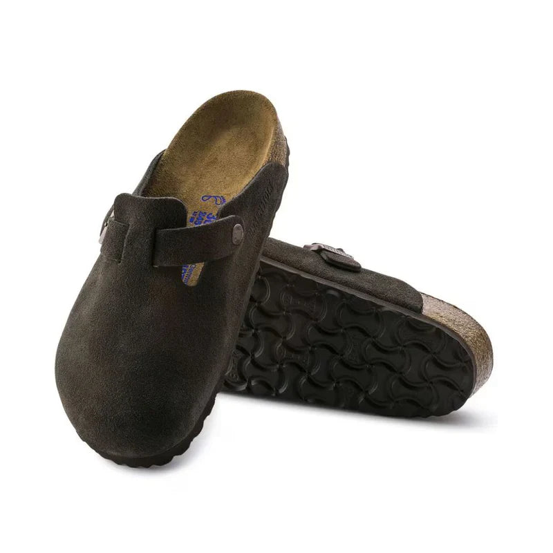 Birkenstock Boston Soft Footbed Suede Leather - Mocha