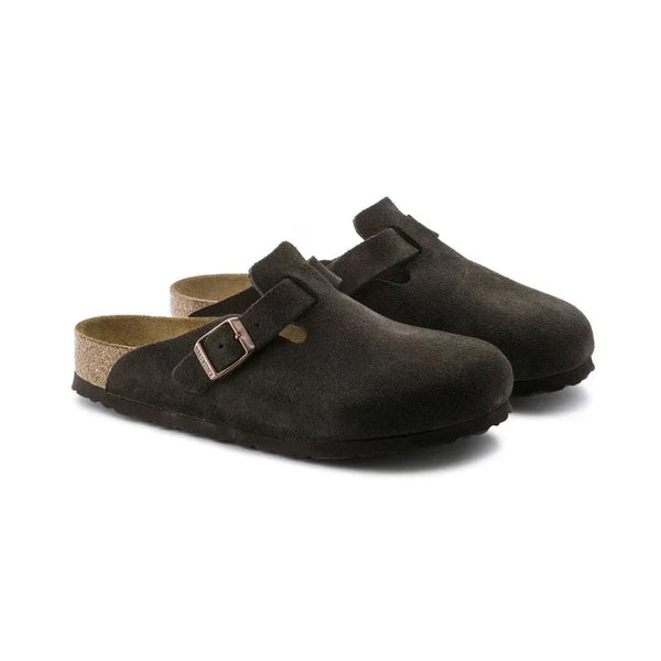 Birkenstock Boston Soft Footbed Suede Leather - Mocha