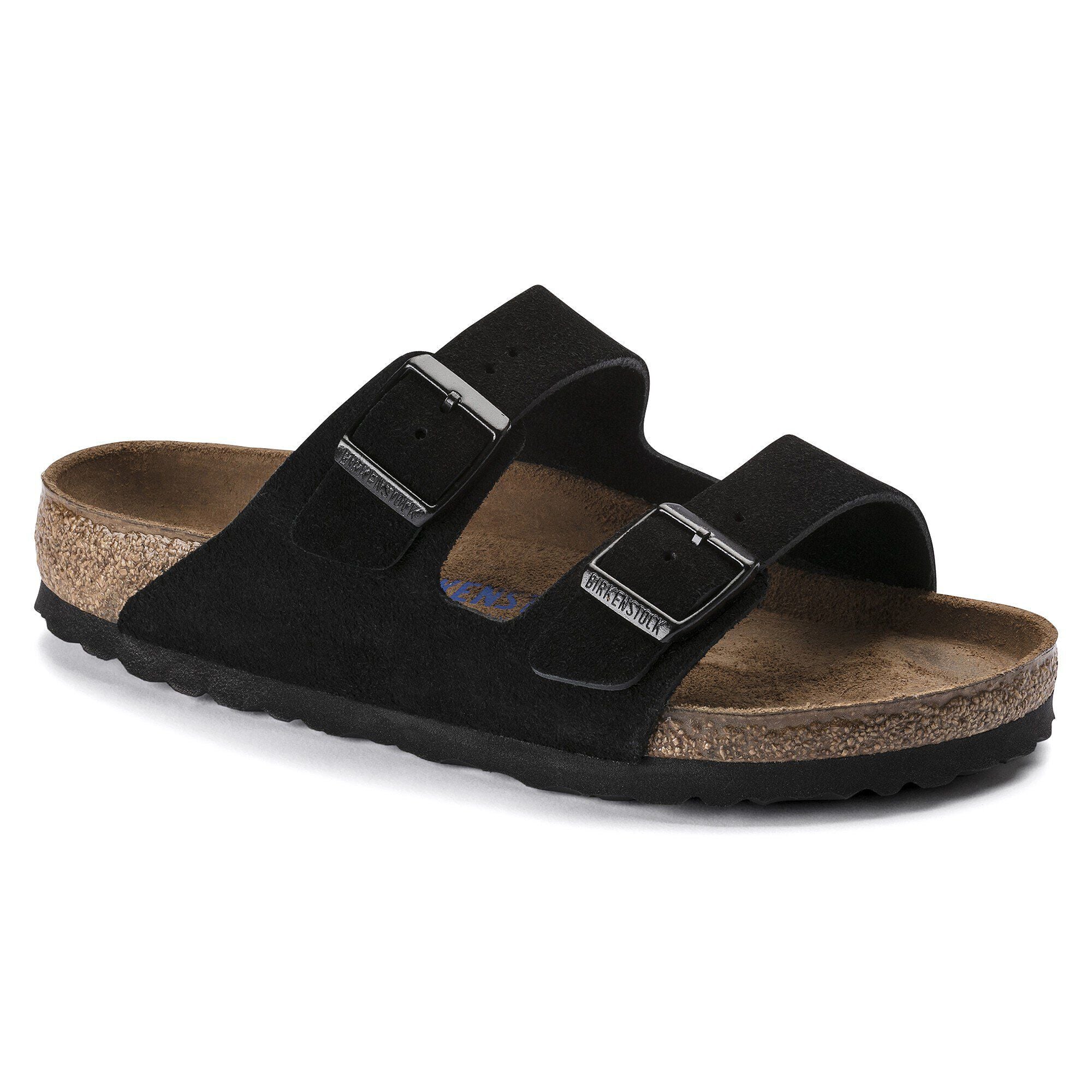 Birkenstock Arizona Soft Footbed Suede Leather- Black