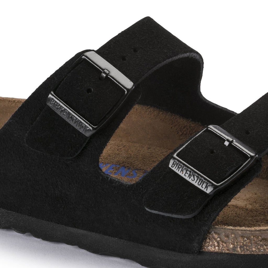 Birkenstock Arizona Soft Footbed Suede Leather- Black