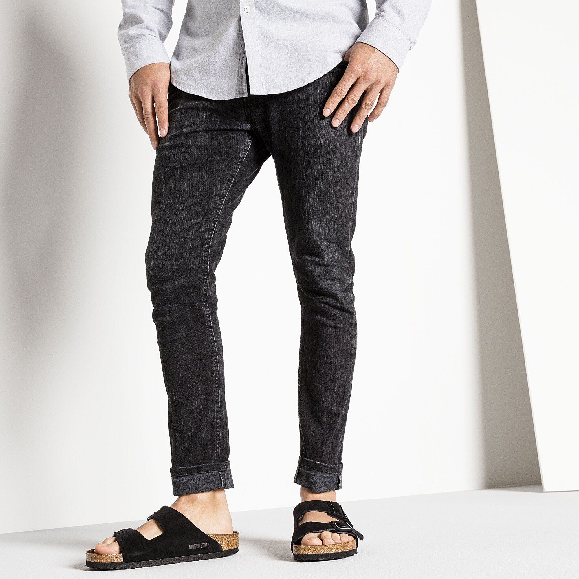 Birkenstock Arizona Soft Footbed Suede Leather- Black