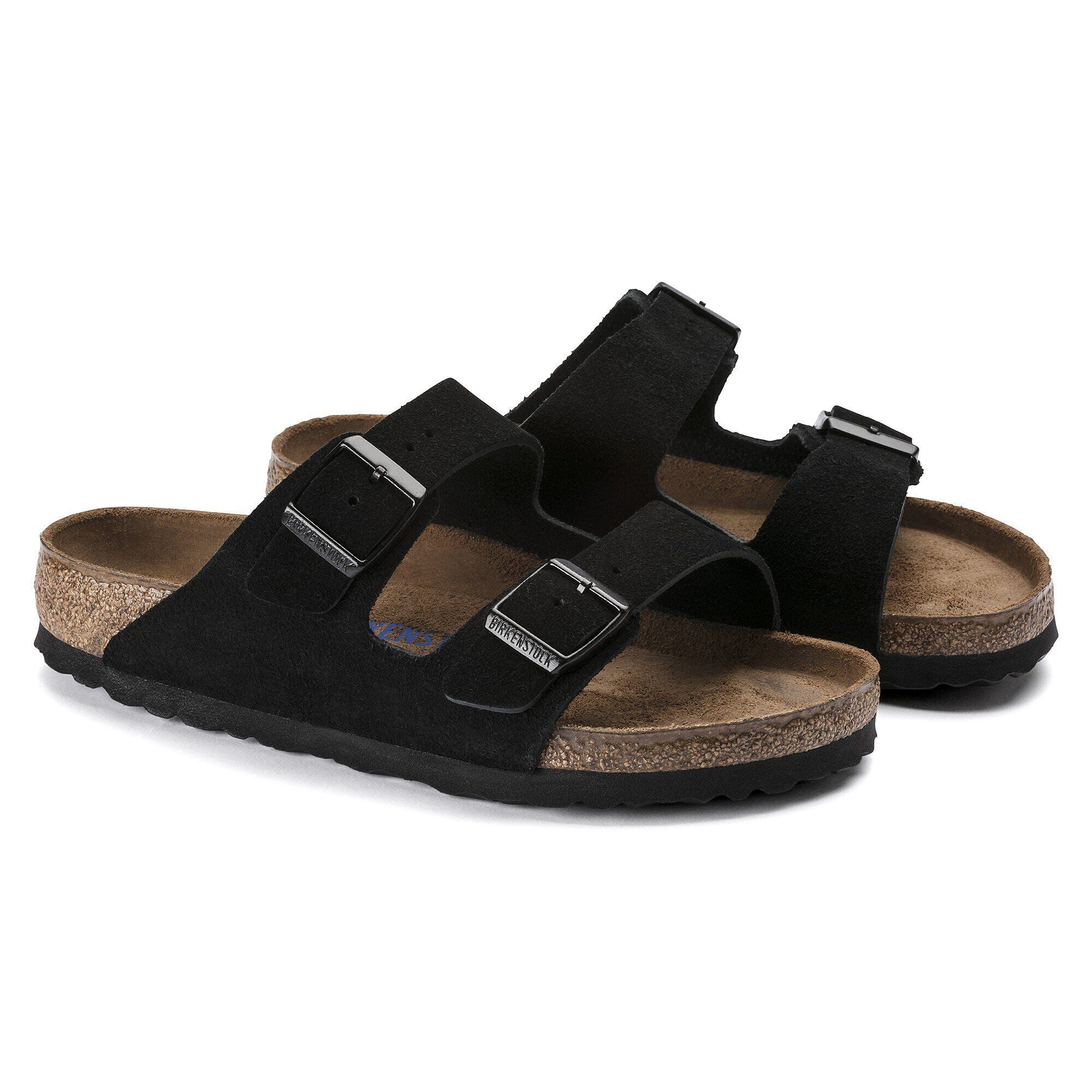 Birkenstock Arizona Soft Footbed Suede Leather- Black