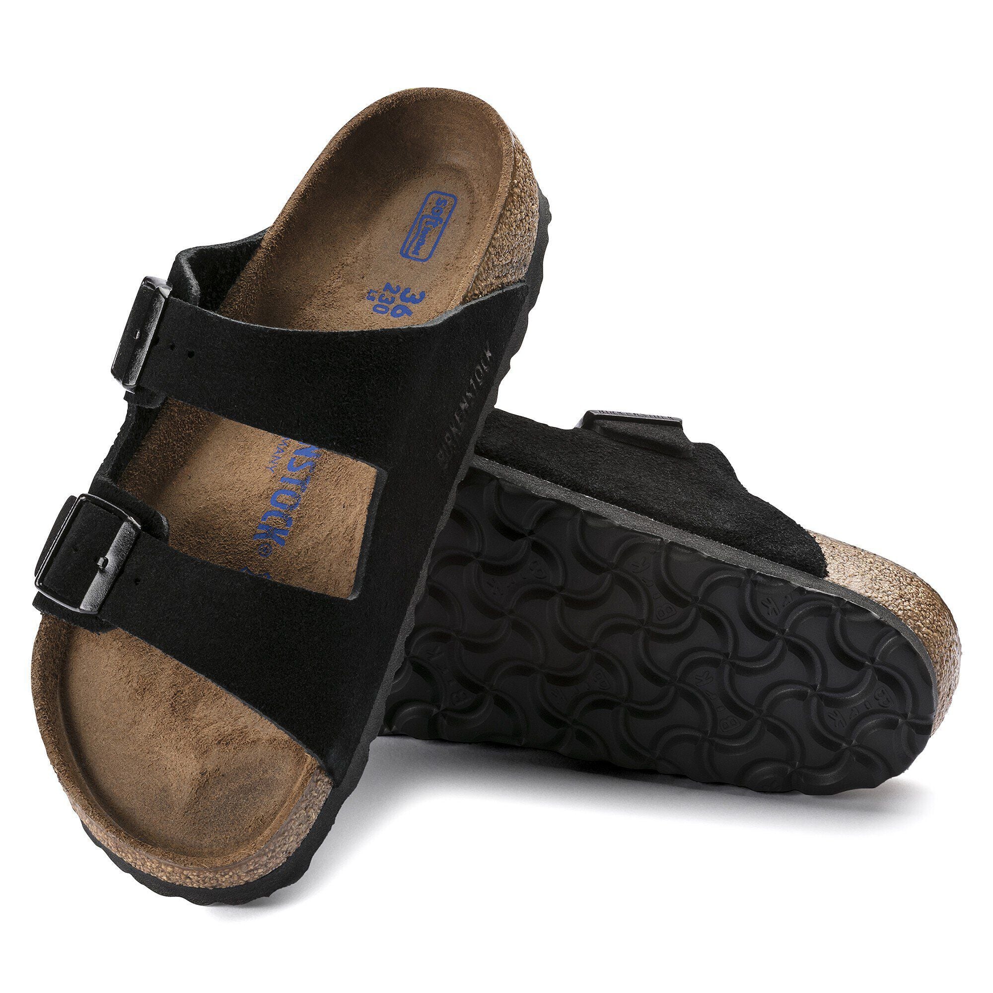 Birkenstock Arizona Soft Footbed Suede Leather- Black