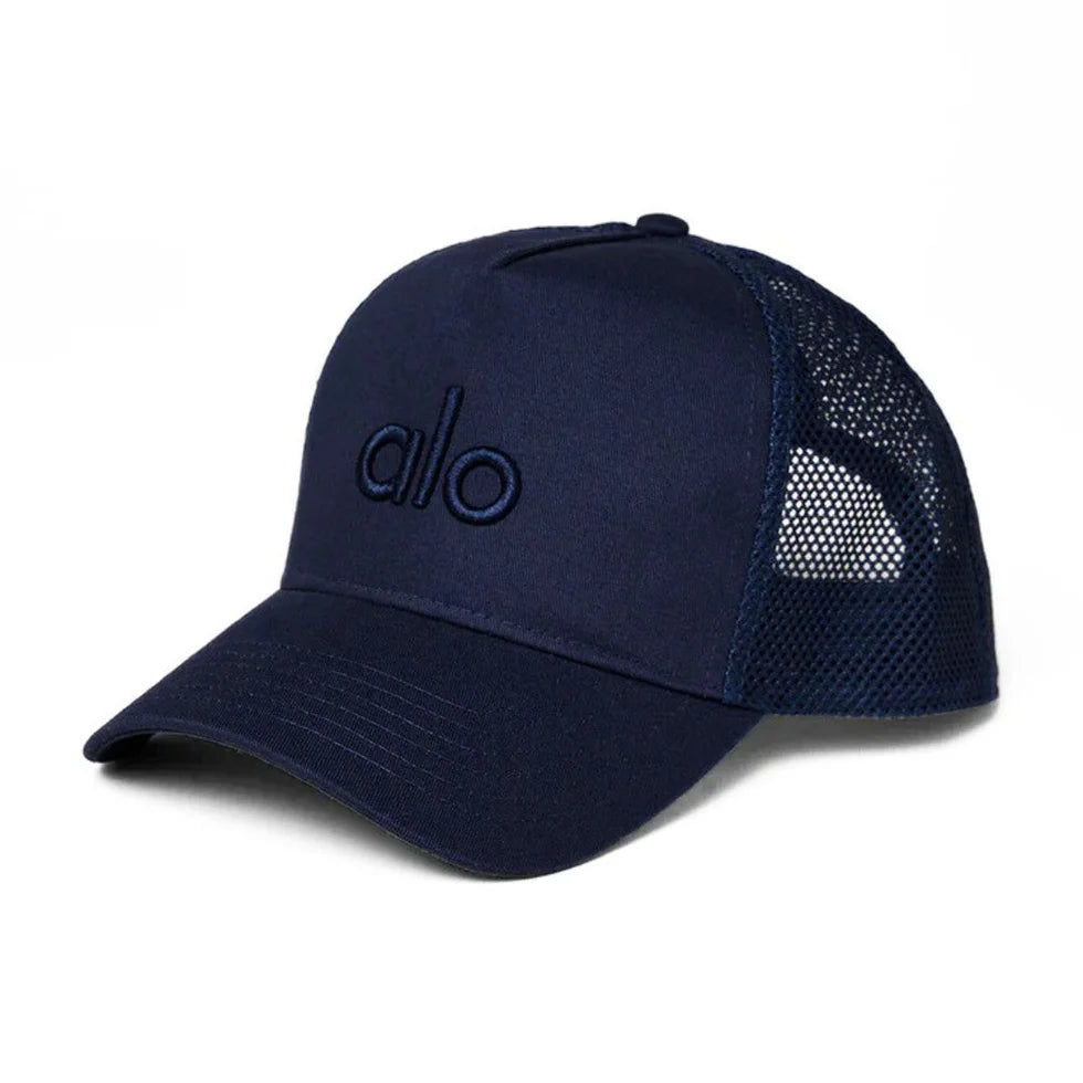 Alo Yoga Cotton District Trucker Hat Navy