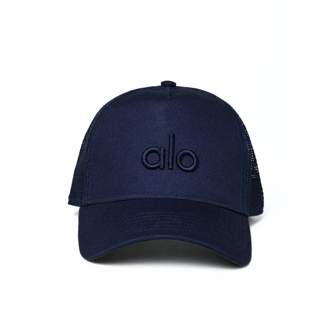 Alo Yoga Cotton District Trucker Hat Navy