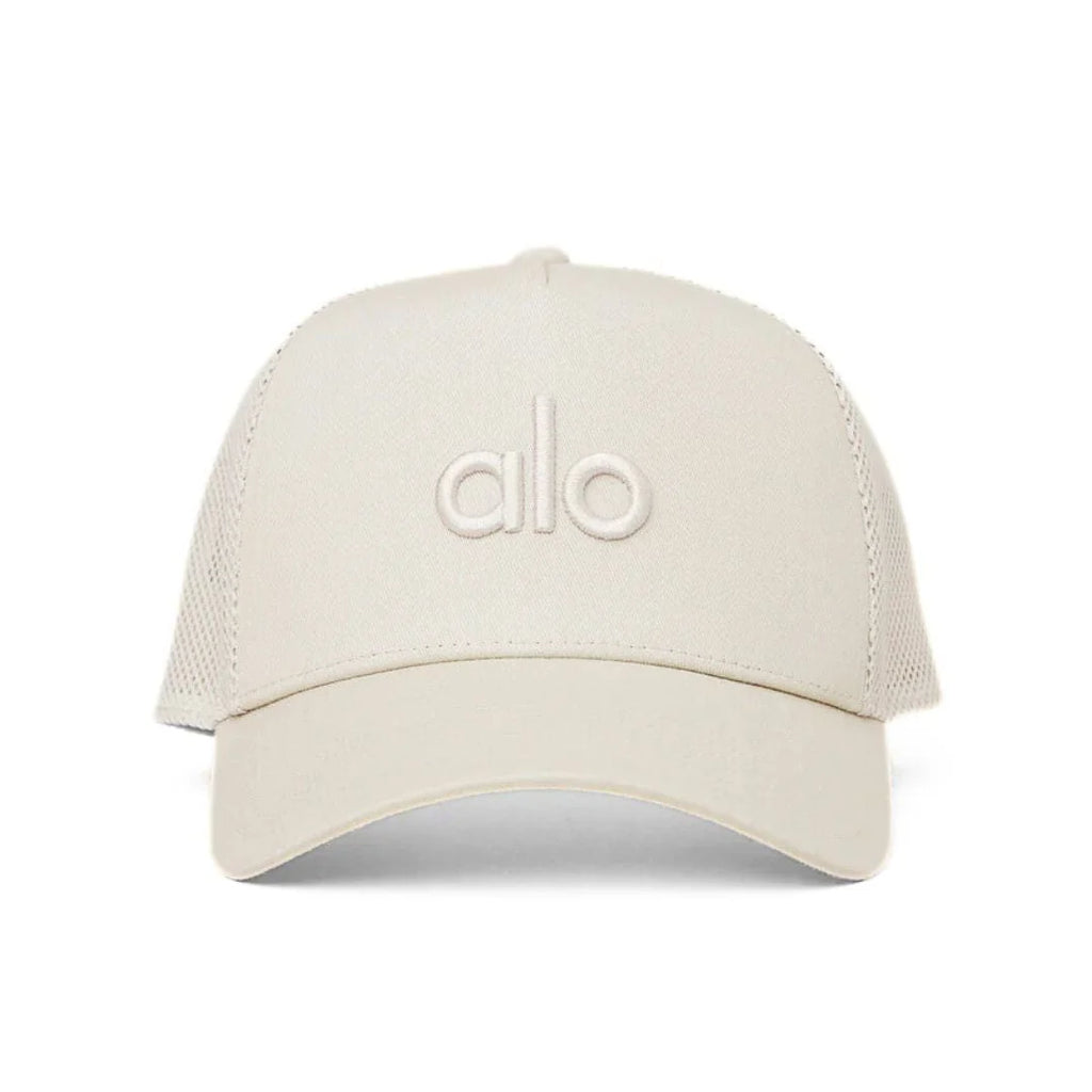 Alo Yoga Cotton District Trucker Hat Bone