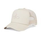 Alo Yoga Cotton District Trucker Hat Bone