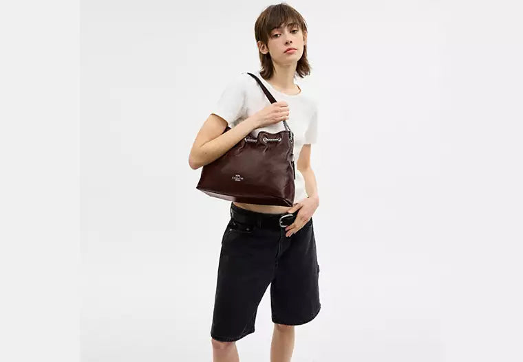Coach Evelyn Large Shoulder Bag With Quilting