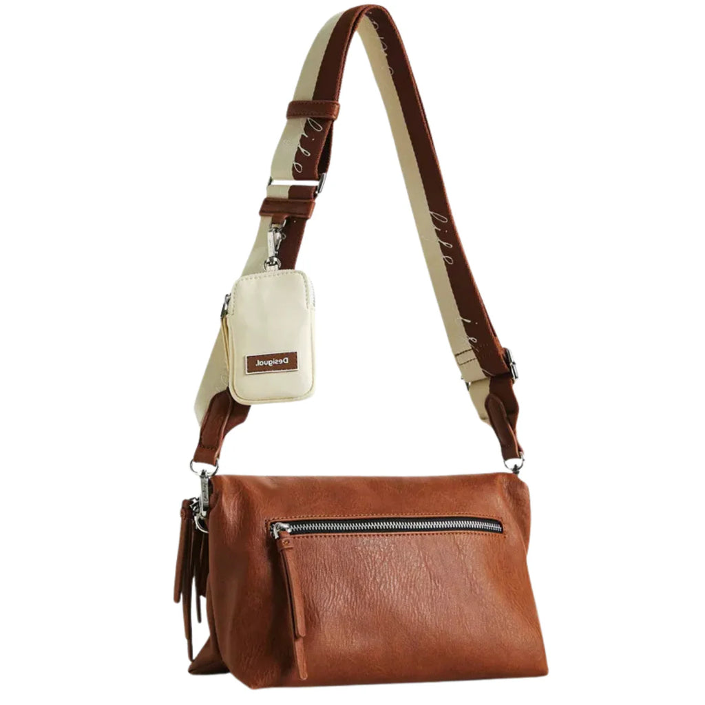 Desigual Bols_Embossed Half Venecia Logo-BRN