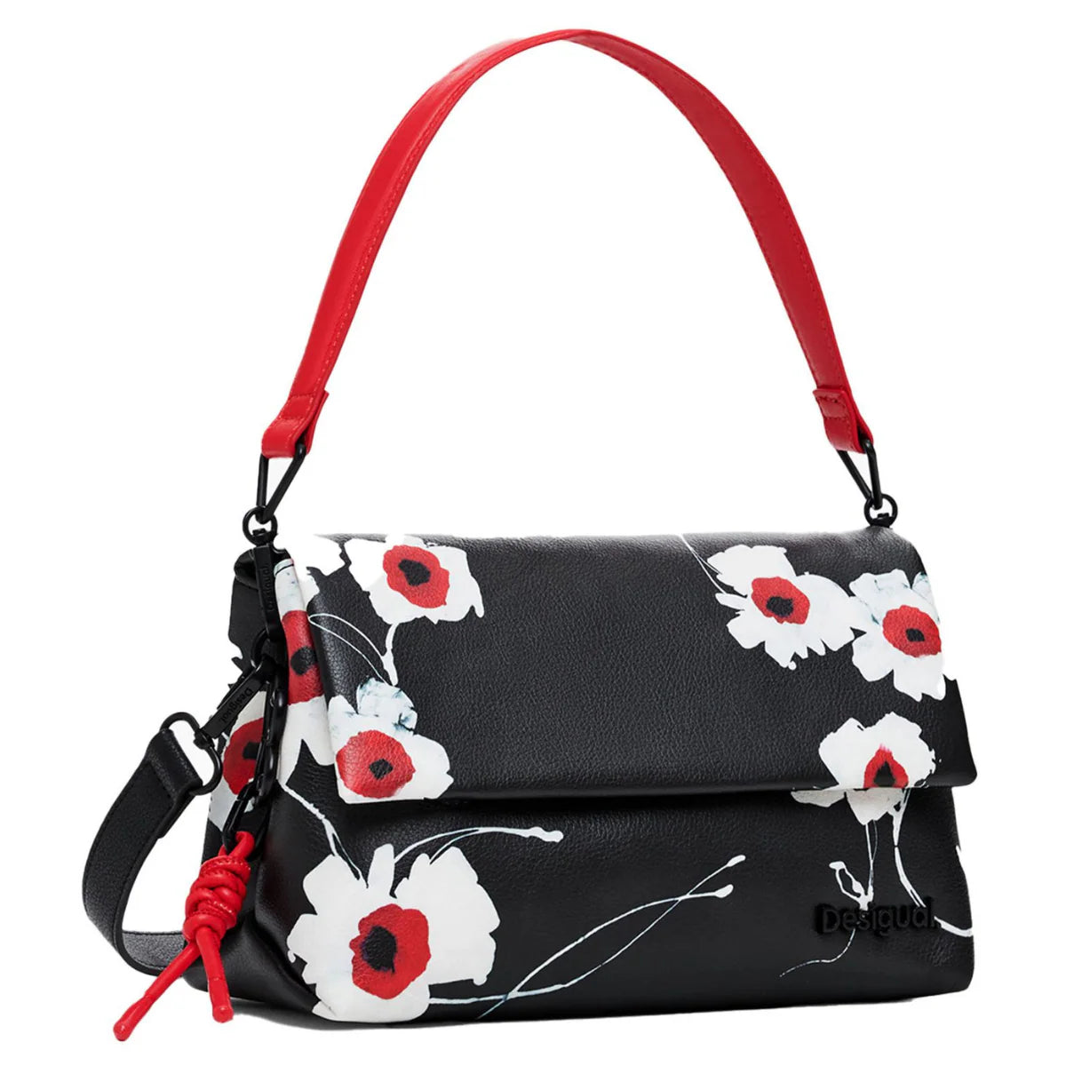 Desigual Flora shoulder bag Women - BLKRED