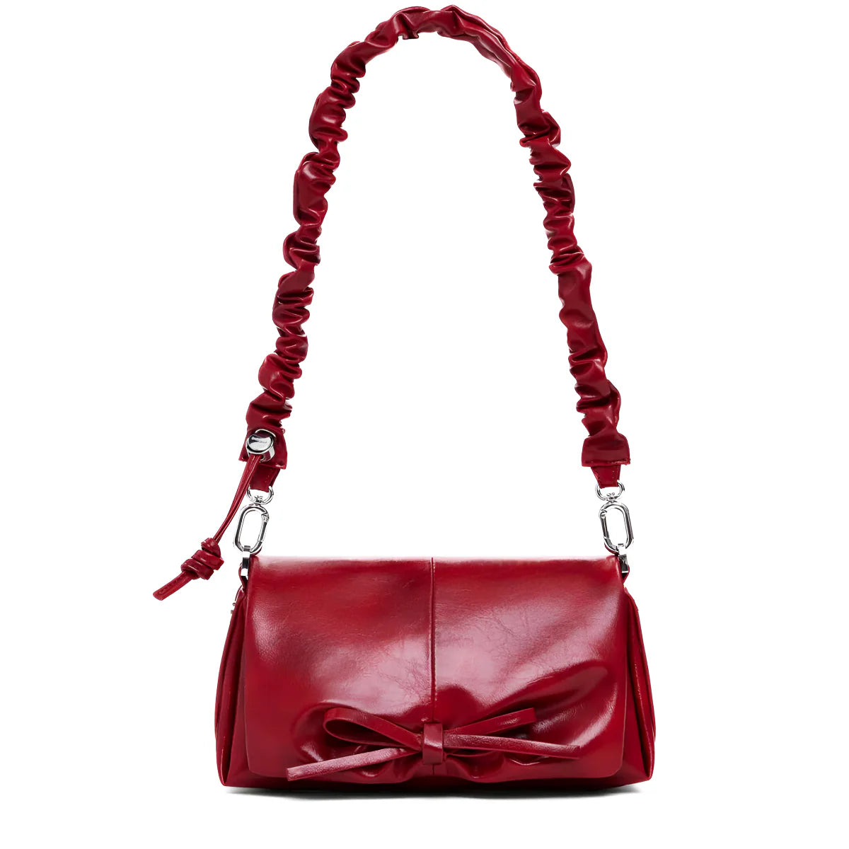 Desigual Small shiny bow Shoulder Bag Women - RED