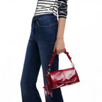 Desigual Small shiny bow Shoulder Bag Women - RED