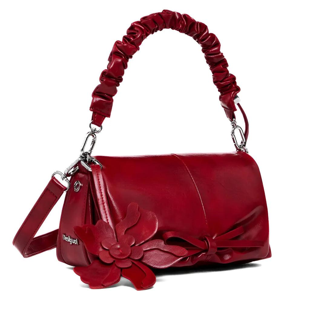 Desigual Small shiny bow Shoulder Bag Women - RED