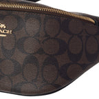 Coach Brown Signature Coated Canvas Belt Bag