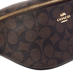 Coach Brown Signature Coated Canvas Belt Bag