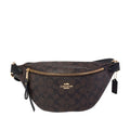 Coach Brown Signature Coated Canvas Belt Bag