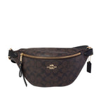 Coach Brown Signature Coated Canvas Belt Bag