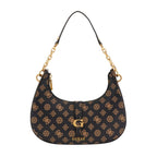 Guess Kuba Top Zip Shoulder Bag – Brown
