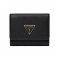 GUESS Small Helaina Black Stamp Logo Trifold Wallet - BLK