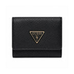 GUESS Small Helaina Black Stamp Logo Trifold Wallet - BLK