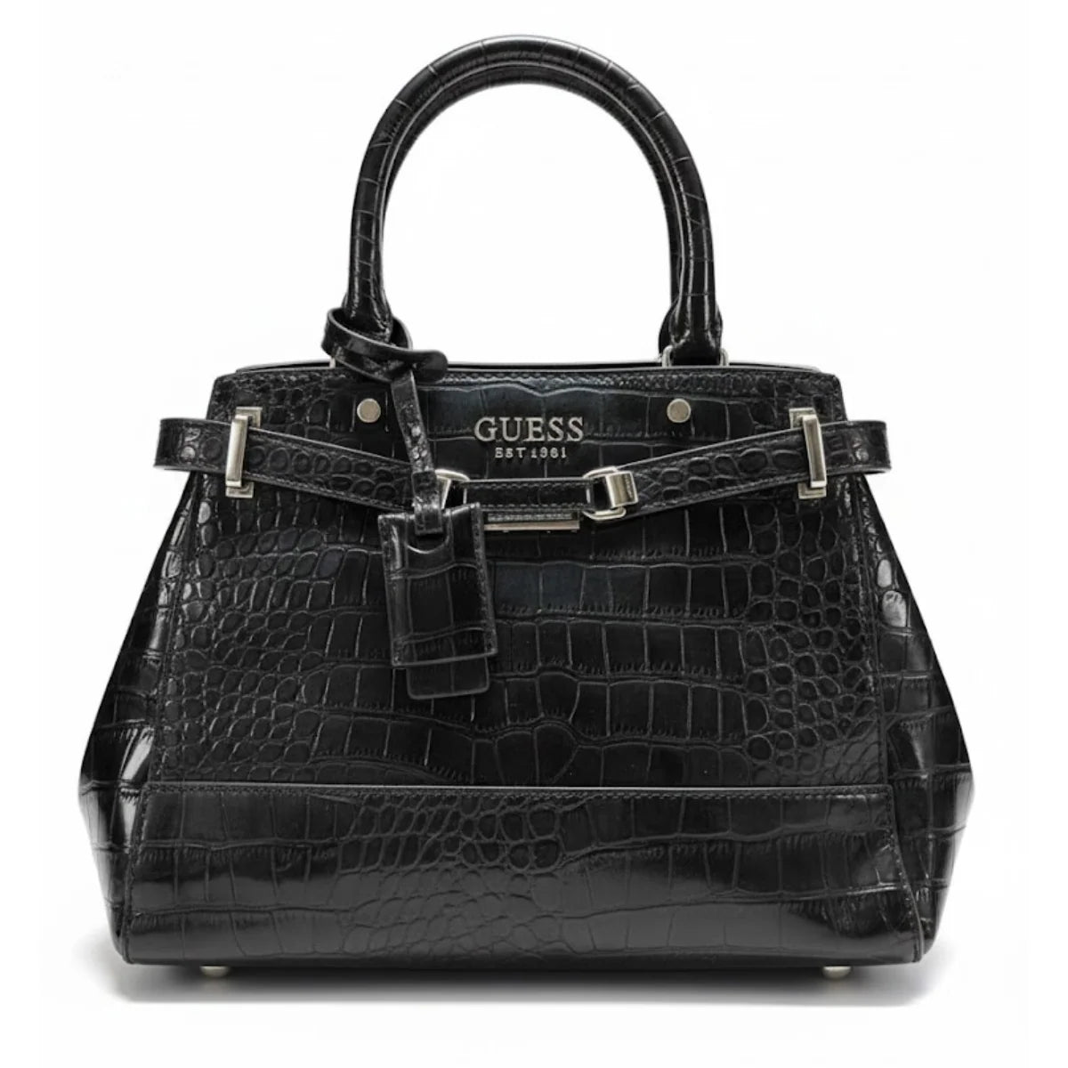 GUESS Silvye Luxury Satchel Handbag Women - BLK