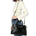 GUESS Silvye Luxury Satchel Handbag Women - BLK