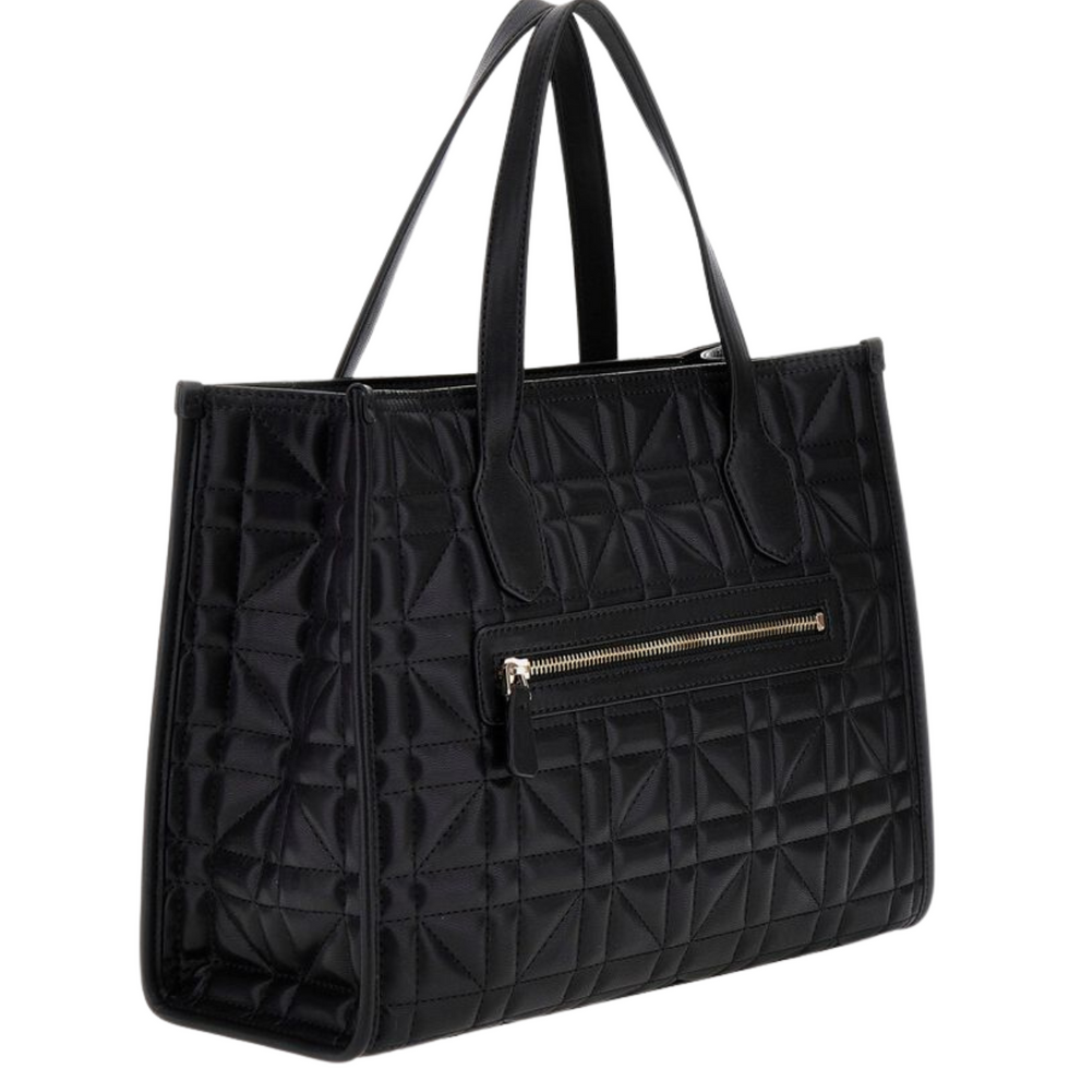 GUESS Silvana Quilted Handbag - Black