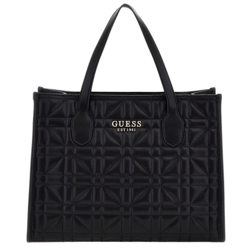 GUESS Silvana Quilted Handbag - Black