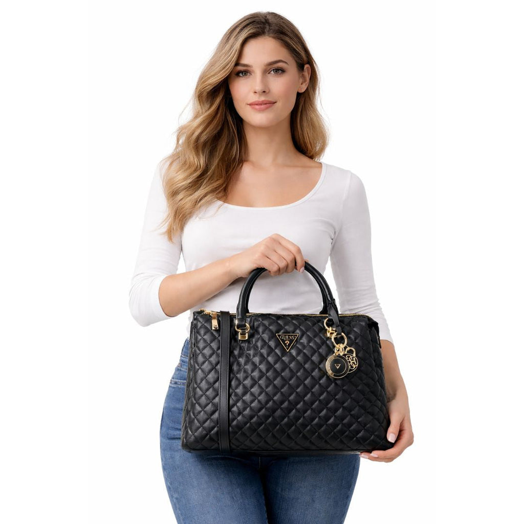 GUESS Quilted Satchel Bag Shoulder bag Women - BLK