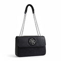 GUESS Women's Monogram Embossed Shoulder Bag - Black