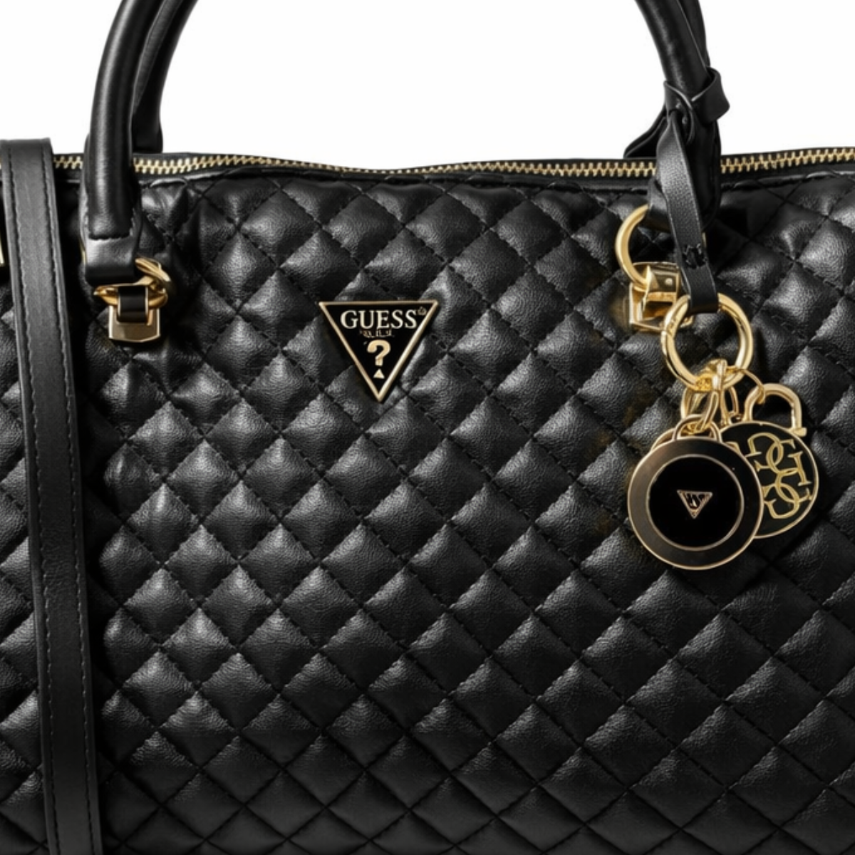 GUESS Quilted Satchel Bag Shoulder bag Women - BLK