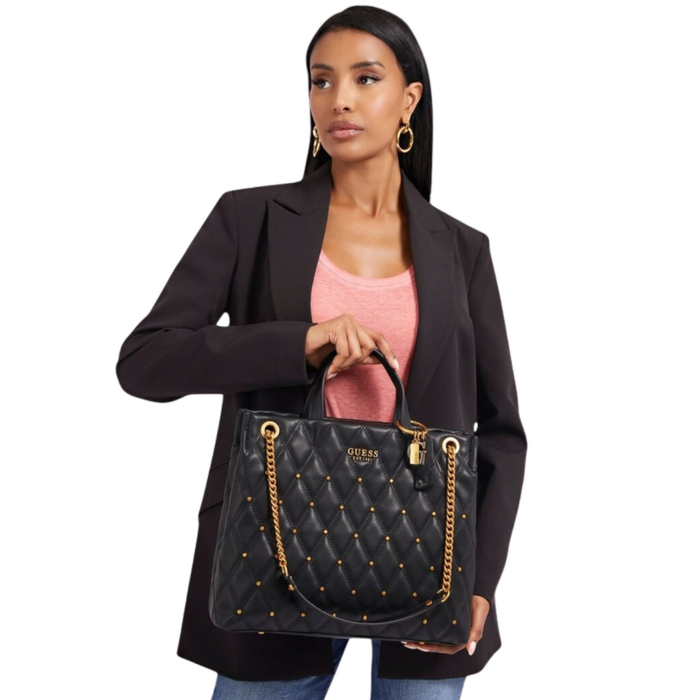 Guess Triana Girlfriend Shopper Tote Bag Shoulderbag Women - BLK
