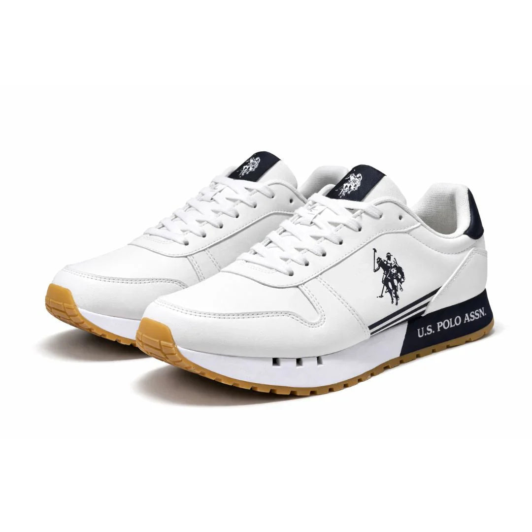 U.S. POLO ASSN. JAKE Leather Sneakers Men - WHT